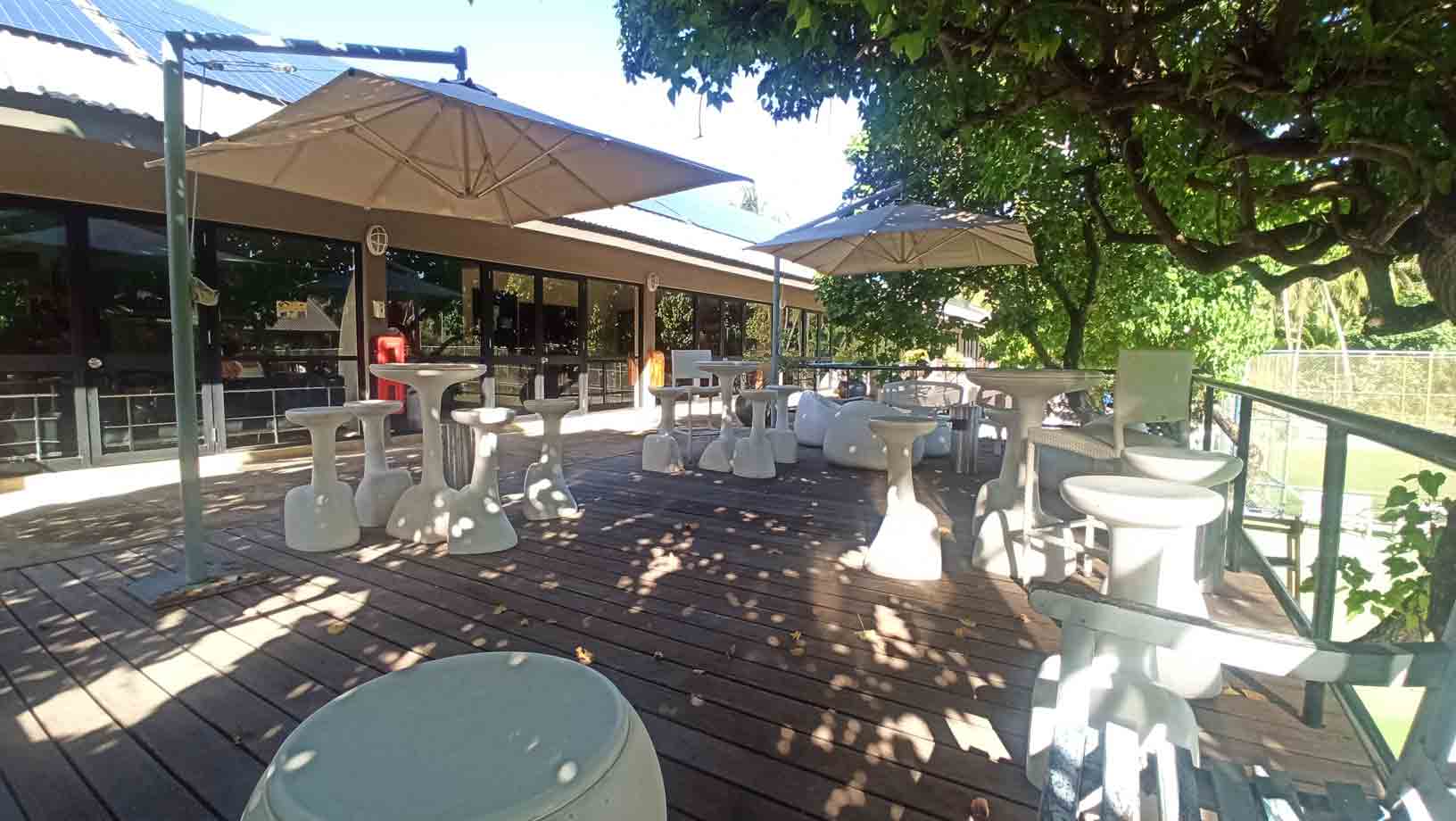 Outside Chill area of a café for staff