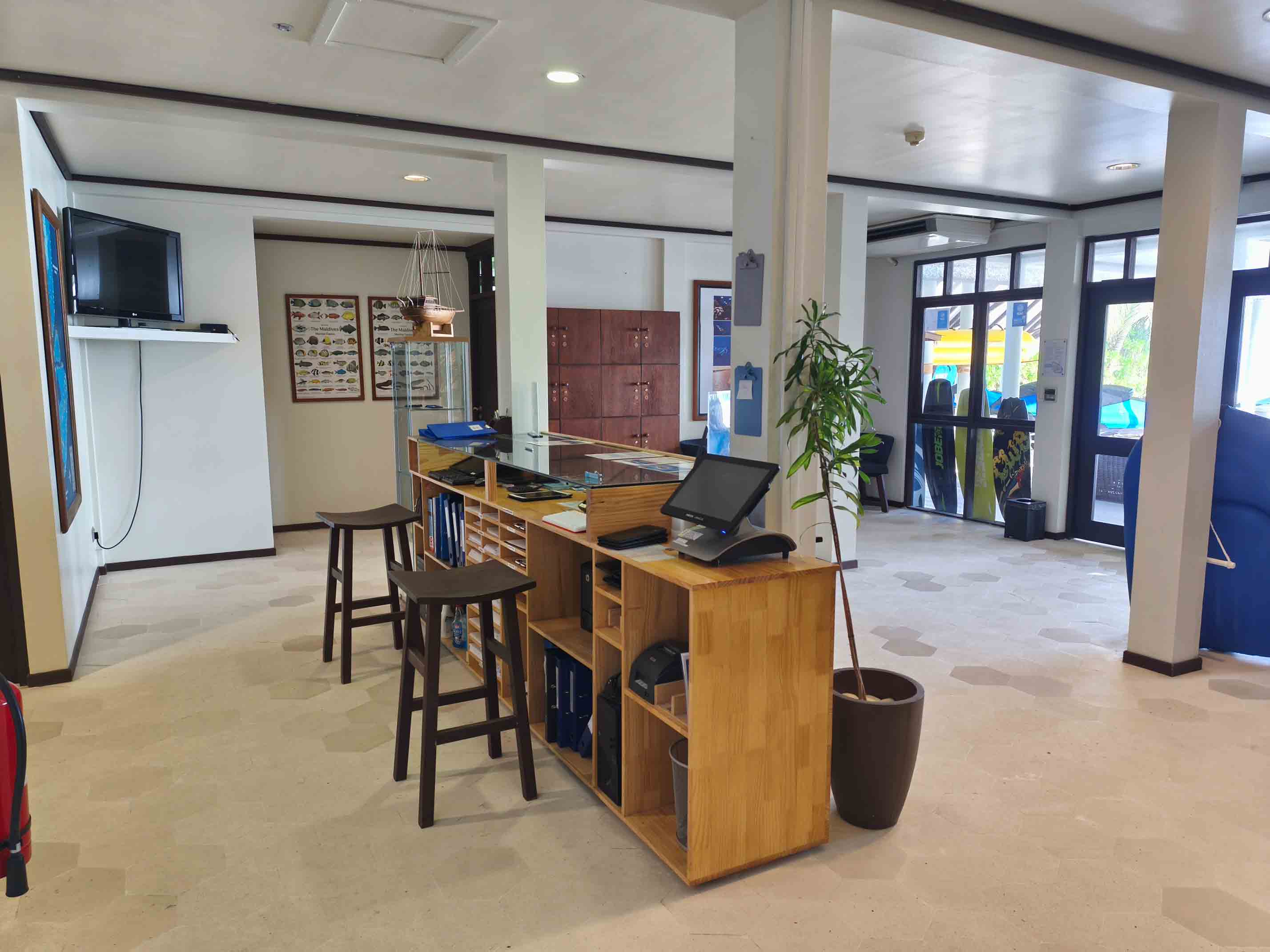 Reception in a Dive Centre Manager